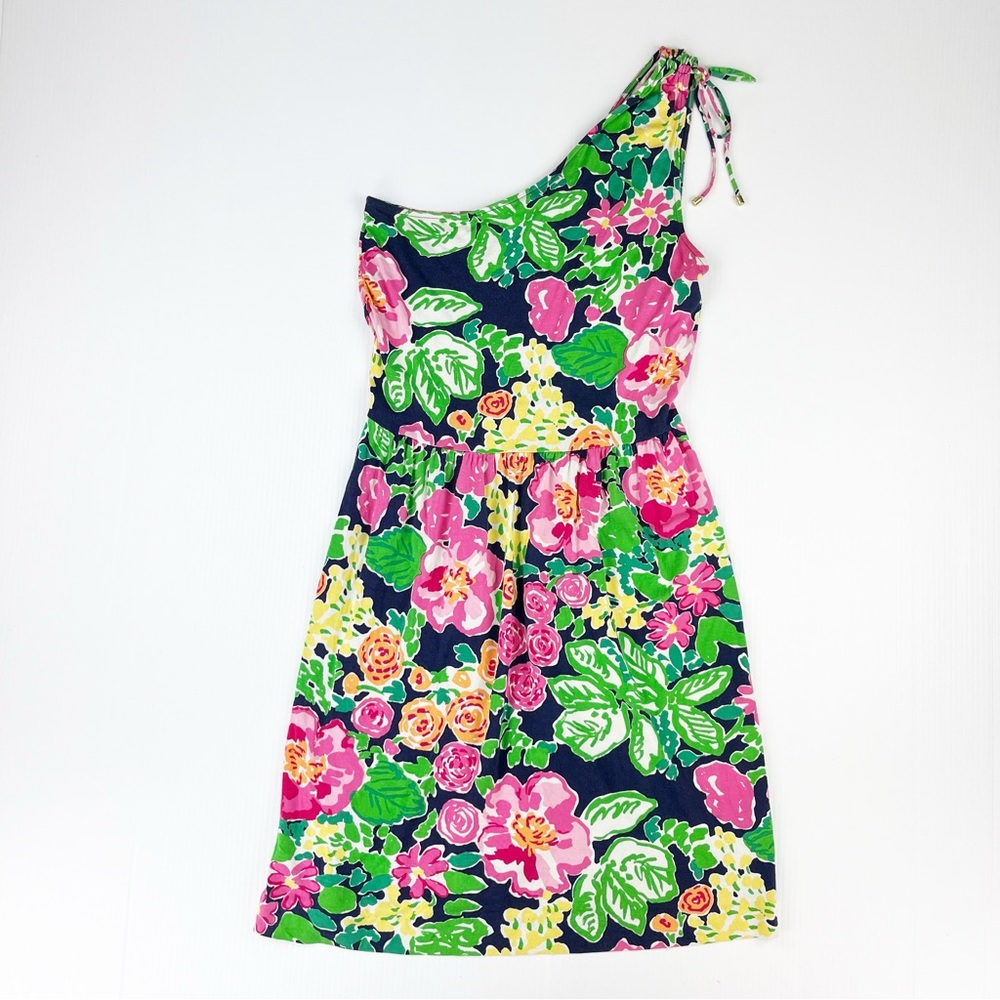 Lilly Pulitzer Teeki One Shoulder Get Away Garden Floral Dress Top